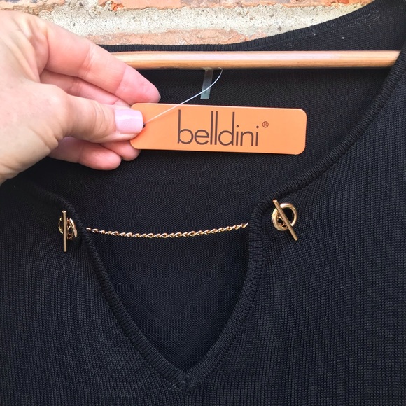 Belldini Striped Sweater Tunic with Chain Size L - Picture 4 of 8